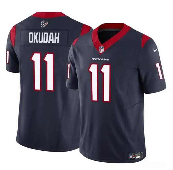 Men & Women & Youth Houston Texans #11 Jeff Okudah Navy 2024 F.U.S.E. Vapor Untouchable Football Stitched Jersey->houston texans->NFL Jersey